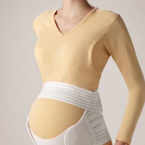 חגורת הריון חזקה בצבע לבן – להרמת הבטן ולסיוע במניעת כאבי גב